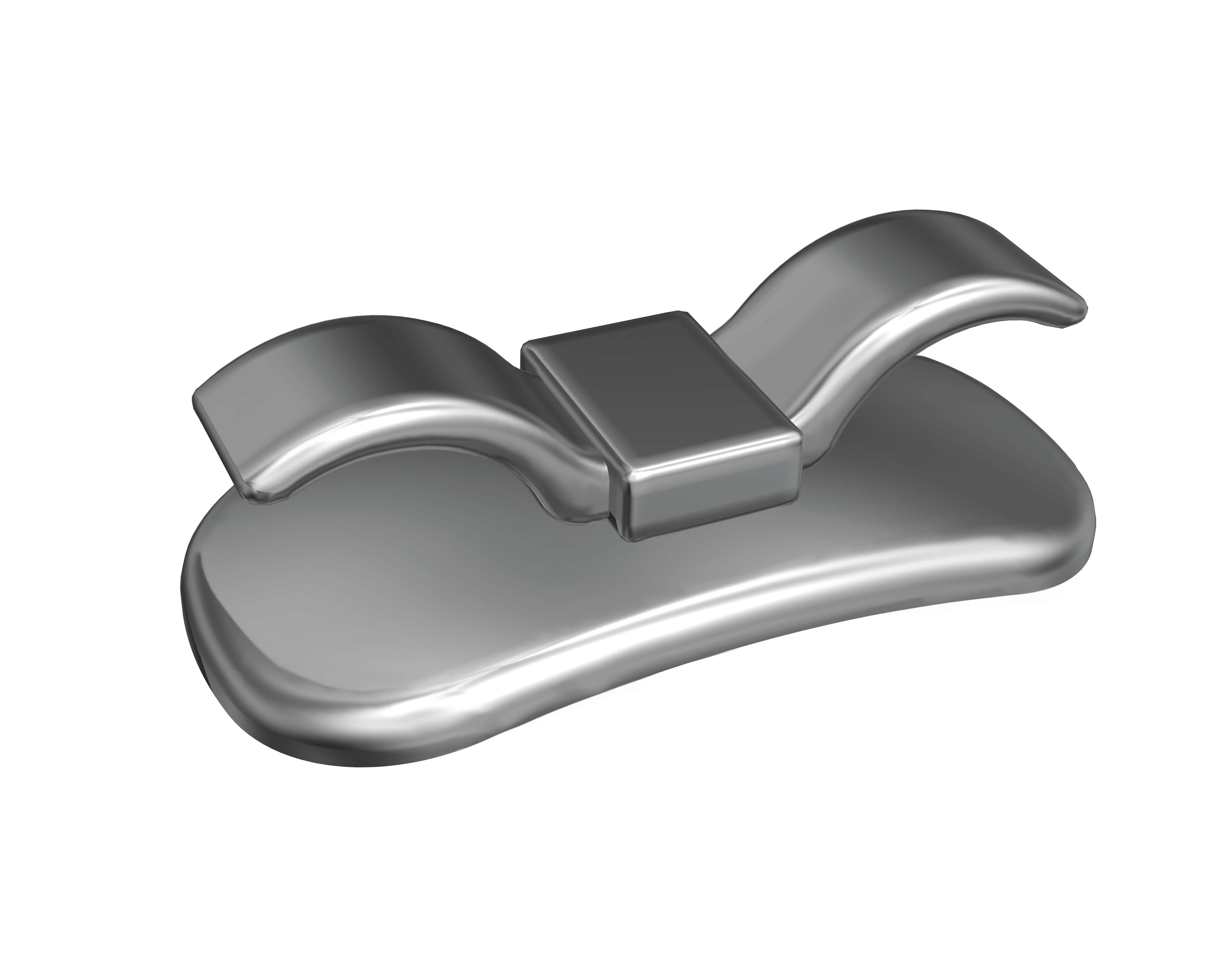 Lingual-Doppelhäkchen, mit rechteckig- ovaler Basis